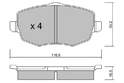 Комплект тормозных колодок AISIN BPFI-1031